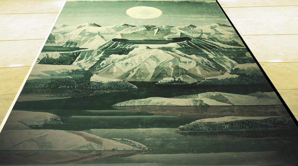 纤维壁毯《金色年华(与胡金黎 侯刚 合作 320x120cm 2002