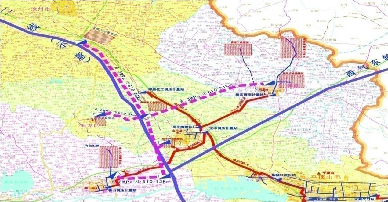 鲁山至汝州天然气输气管道工程概况图片