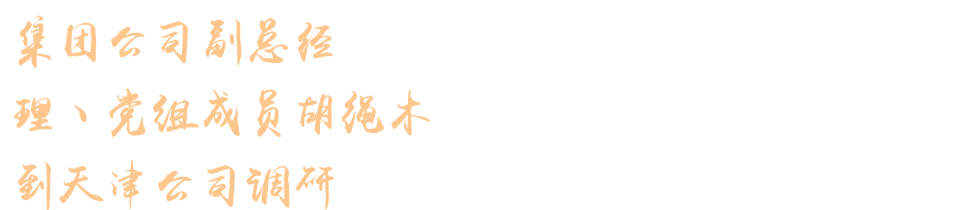 集团公司副总经理,党组成员胡绳木到天津公司调研