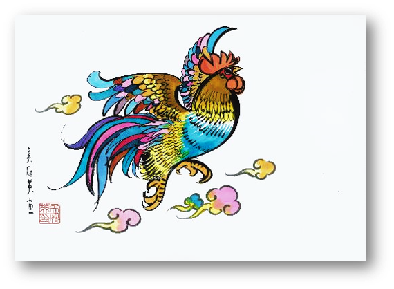 吴冠英初中教育两幅画作生肖老师视频青春期创作图片