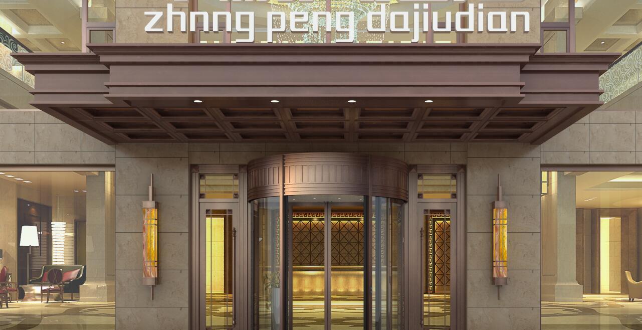 金属雨棚效果图设计案例
